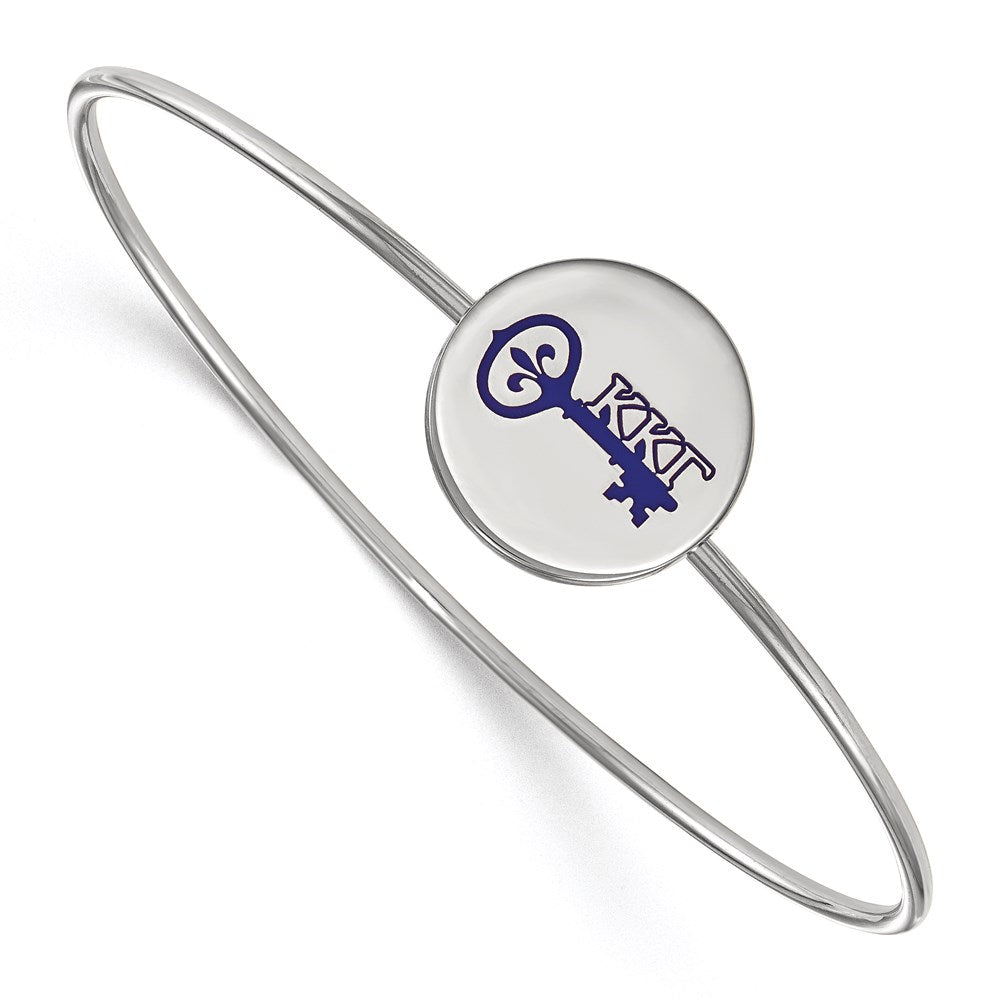 Sterlingsilber S. Rhodiniert Logoart Kappa Gamma Emailliert Schieber auf Armreif Armband