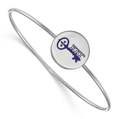 Sterlingsilber S. Rhodiniert Logoart Kappa Gamma Emailliert Schieber auf Armreif Armband