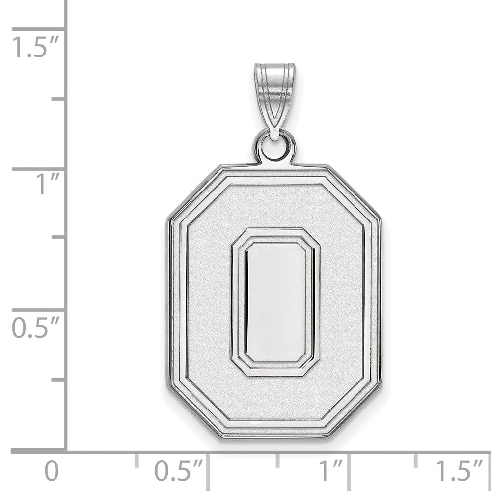 Sterlingsilber Rhodiniert Logoart The Ohio State University Buchstabe O Extra Groß Anhänger