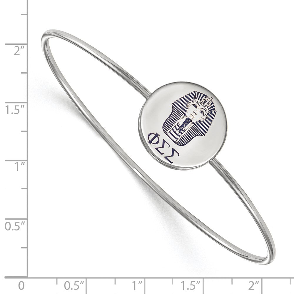 Sterlingsilber Rhodiniert Logoart Phi Sigma Emailliert Schieber auf Armreif