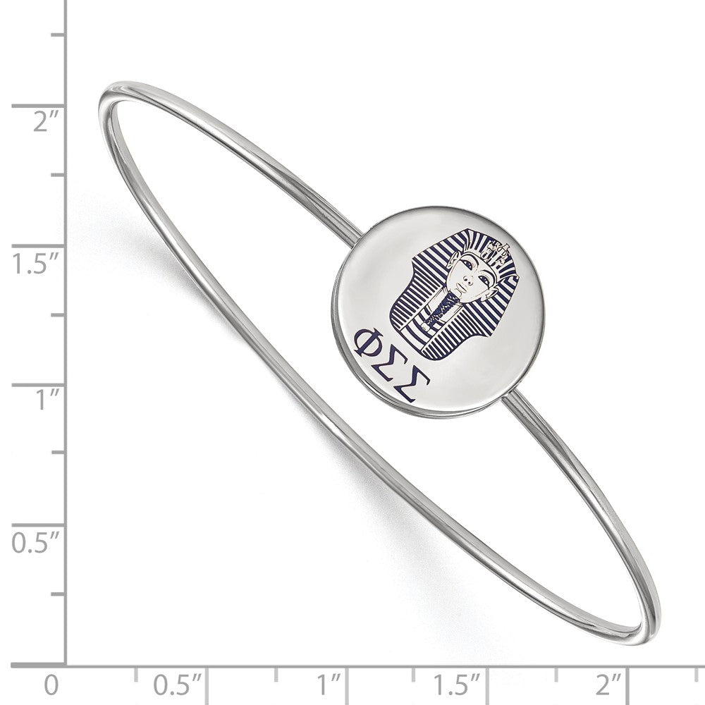 Sterlingsilber Rhodiniert Logoart Phi Sigma Emailliert Schieber auf Armreif