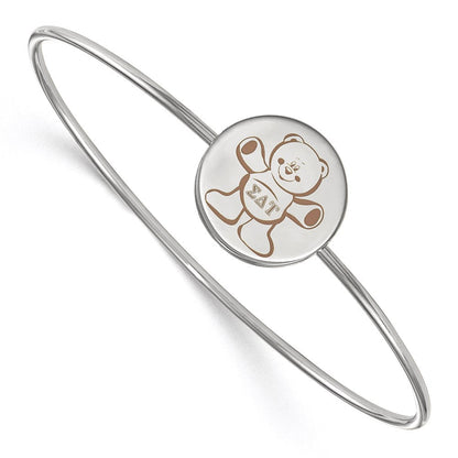 Sterlingsilber Rhodiniert Logoart Sigma Delta Tau Emailliert Schieber auf Armreif Armband