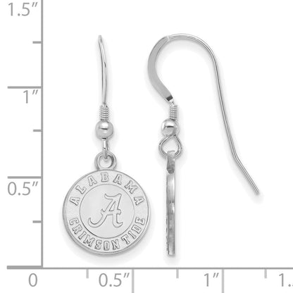 Sterlingsilber Rhodiniert Logoart University Of Alabama Crimson Tide Klein Hängend Draht Ohrringe