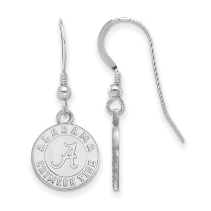 Sterlingsilber Rhodiniert Logoart University Of Alabama Crimson Tide Klein Hängend Draht Ohrringe