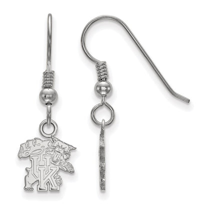 Sterlingsilber Rhodiniert Logoart University Of Kentucky U K Wildkatze Extra Klein Hängend Draht Ohrringe