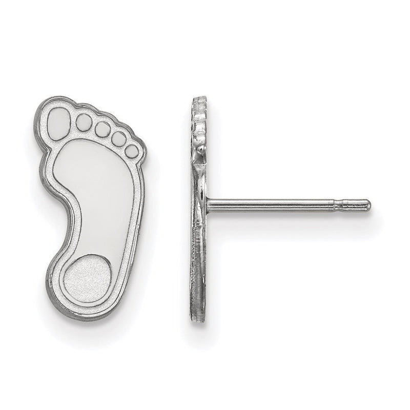 Sterlingsilber Rhodiniert Logoart University Of North Carolina Tar Heel Klein Ohrstecker