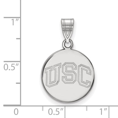 10K Weißgold University Of Southern California U S C Mittel Plättchen Anhänger
