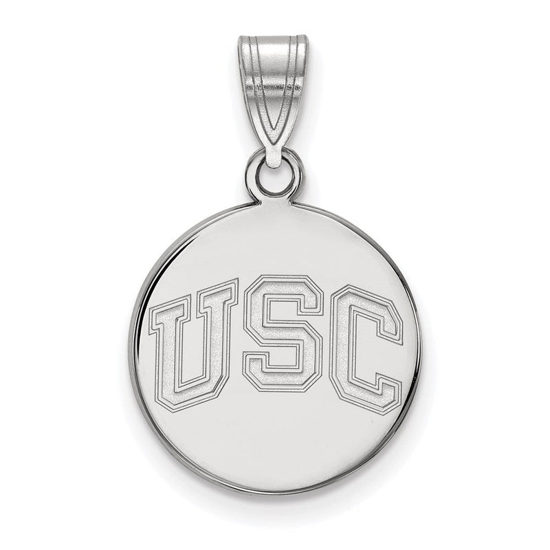 10K Weißgold University Of Southern California U S C Mittel Plättchen Anhänger