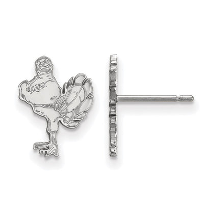 Sterlingsilber Rhodiniert Logoart Virginia Tech Hokiebird Klein Ohrstecker