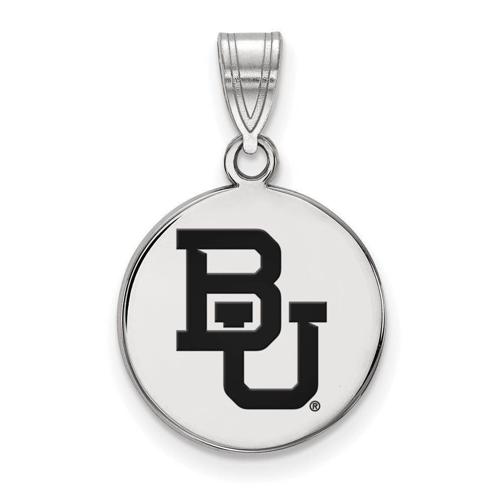 Sterlingsilber Rhodiniert Logoart Baylor University Bears Mittel Emailliert Plättchen Anhänger