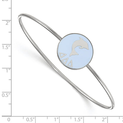 Sterlingsilber S. Rhodiniert Logoart Delta Emailliert Schieber auf Armreif Armband