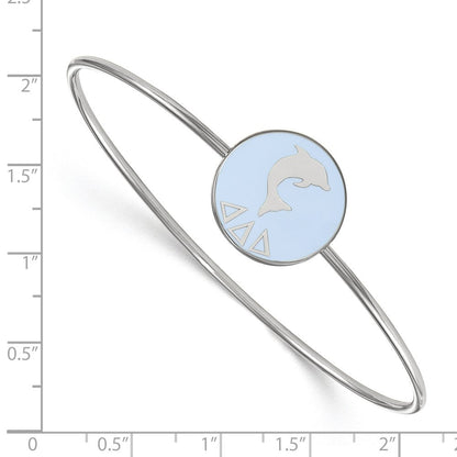 Sterlingsilber S. Rhodiniert Logoart Delta Emailliert Schieber auf Armreif Armband