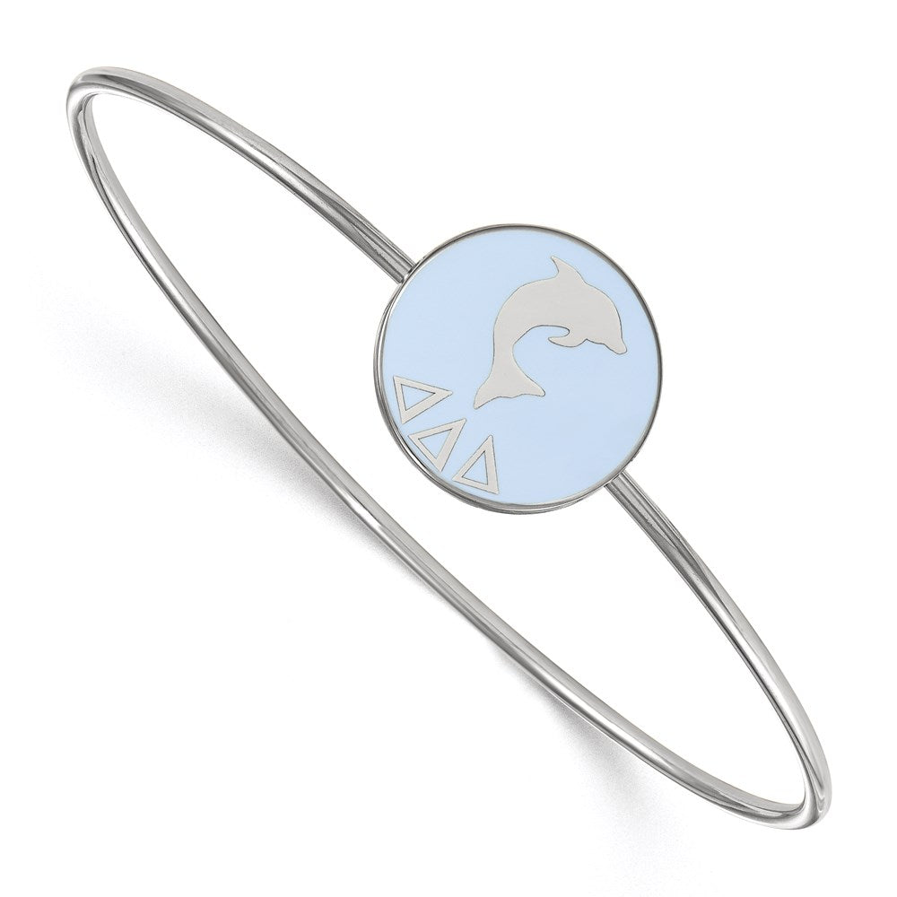 Sterlingsilber S. Rhodiniert Logoart Delta Emailliert Schieber auf Armreif Armband