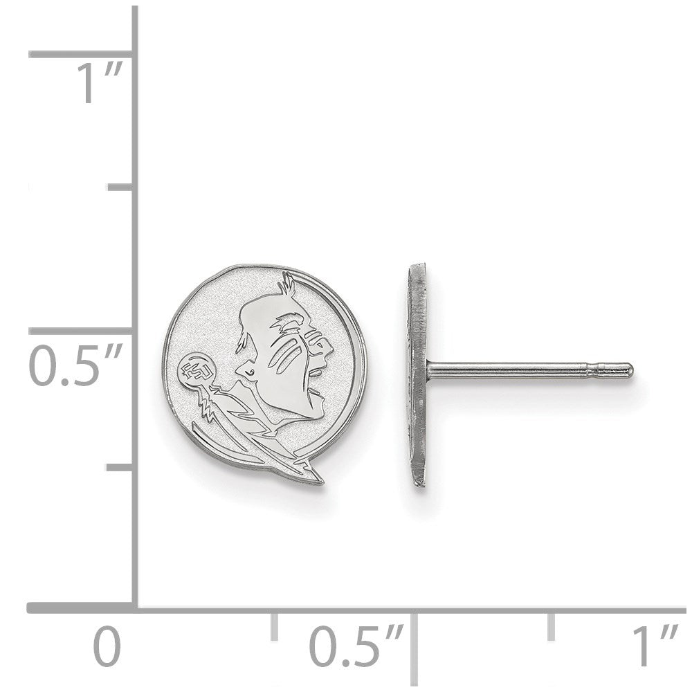 Sterlingsilber Rhodiniert Logoart Florida State University Seminole Extra Klein Ohrstecker