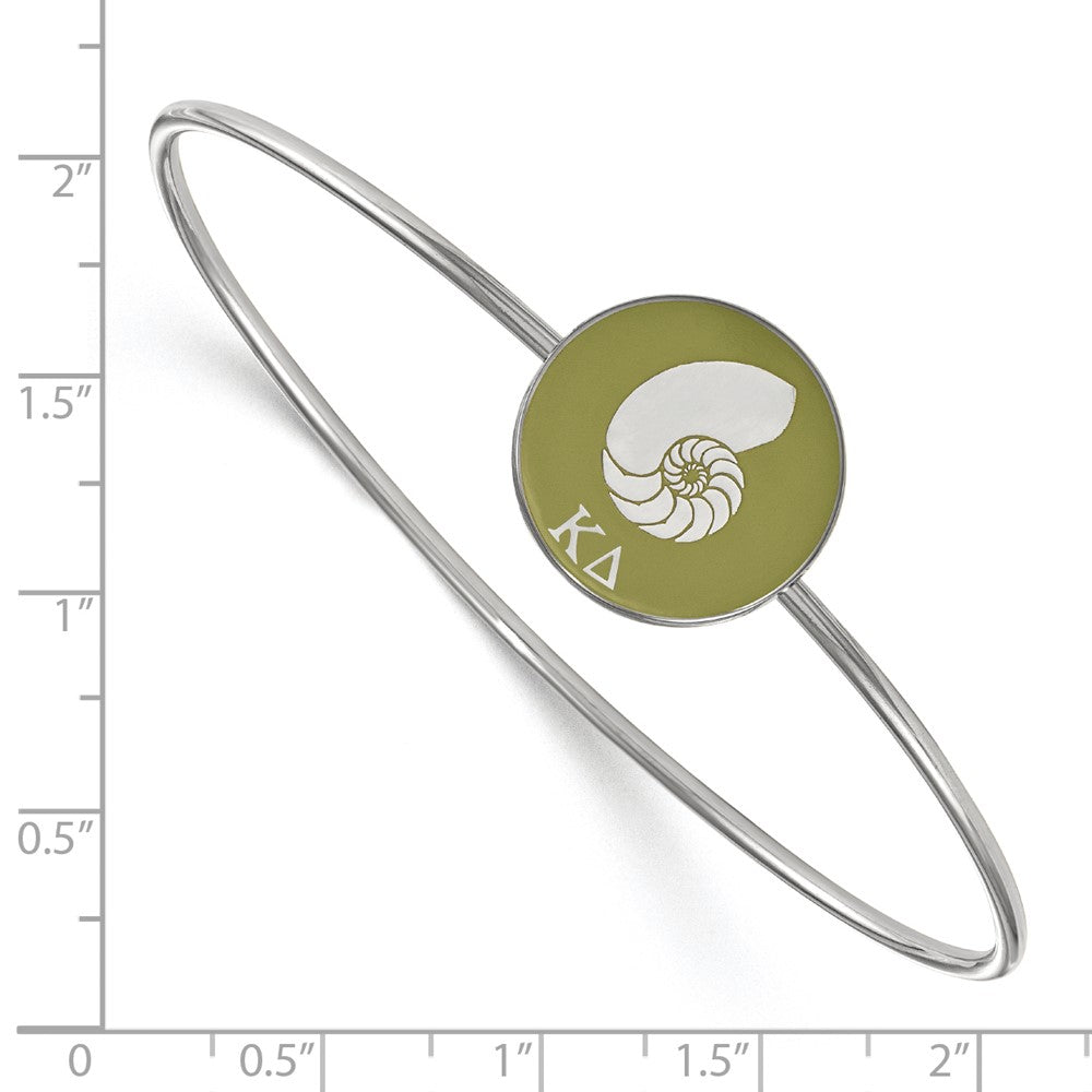 Sterlingsilber Rhodiniert Logoart Kappa Delta Emailliert Schieber auf Armreif Armband