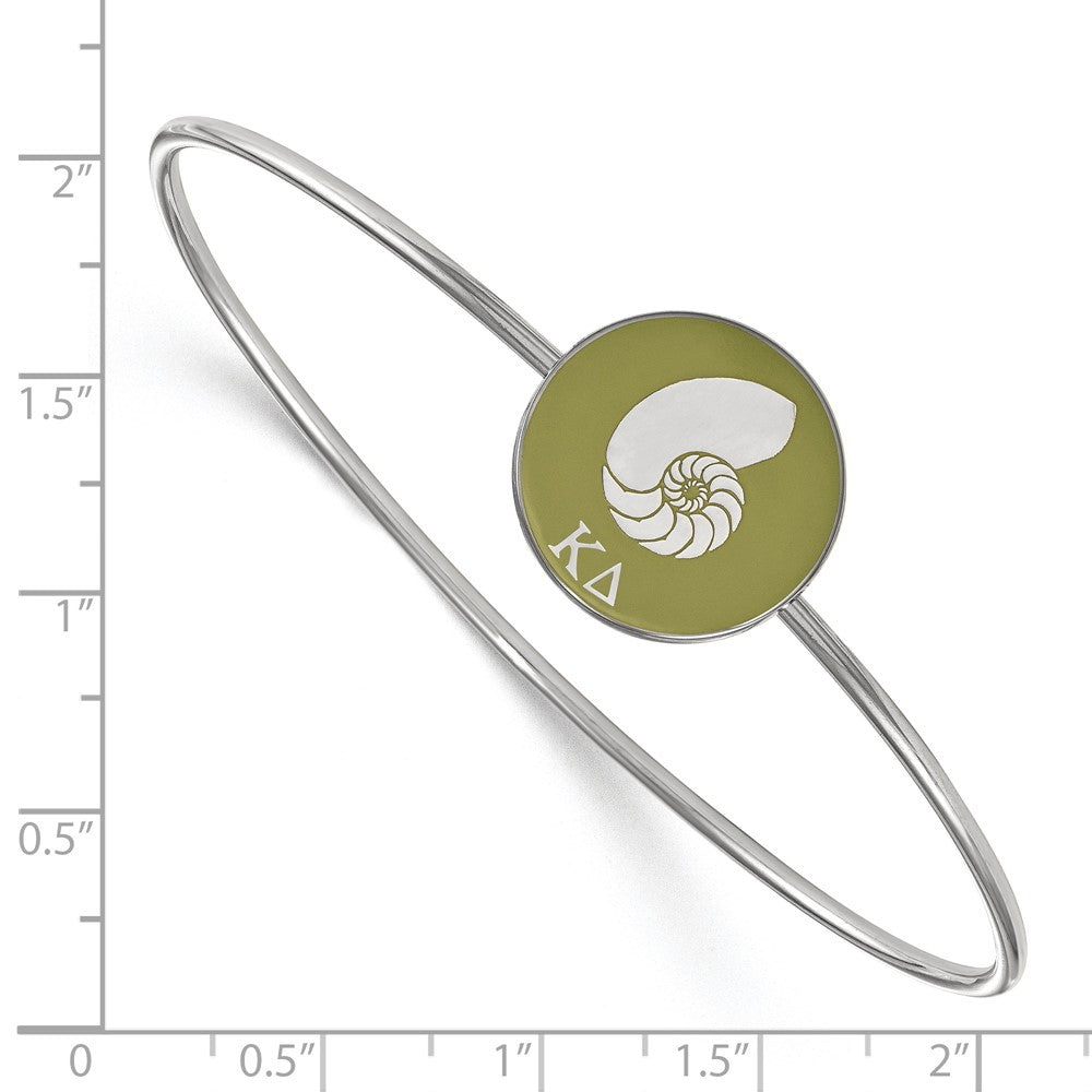 Sterlingsilber Rhodiniert Logoart Kappa Delta Emailliert Schieber auf Armreif Armband