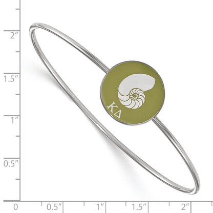 Sterlingsilber Rhodiniert Logoart Kappa Delta Emailliert Schieber auf Armreif Armband