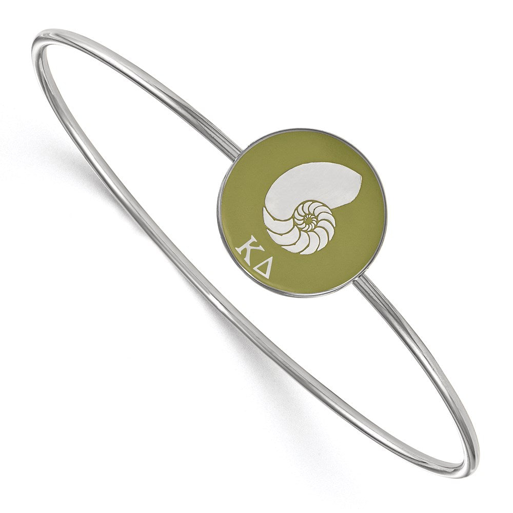 Sterlingsilber Rhodiniert Logoart Kappa Delta Emailliert Schieber auf Armreif Armband