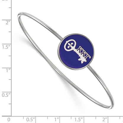 Sterlingsilber S. Rhodiniert Logoart Kappa Gamma Emailliert Schieber auf Armreif Armband