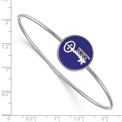 Sterlingsilber S. Rhodiniert Logoart Kappa Gamma Emailliert Schieber auf Armreif Armband