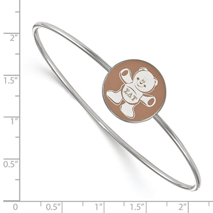 Sterlingsilber Rhodiniert Logoart Sigma Delta Tau Emailliert Schieber auf Armreif Armband