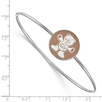 Sterlingsilber Rhodiniert Logoart Sigma Delta Tau Emailliert Schieber auf Armreif Armband
