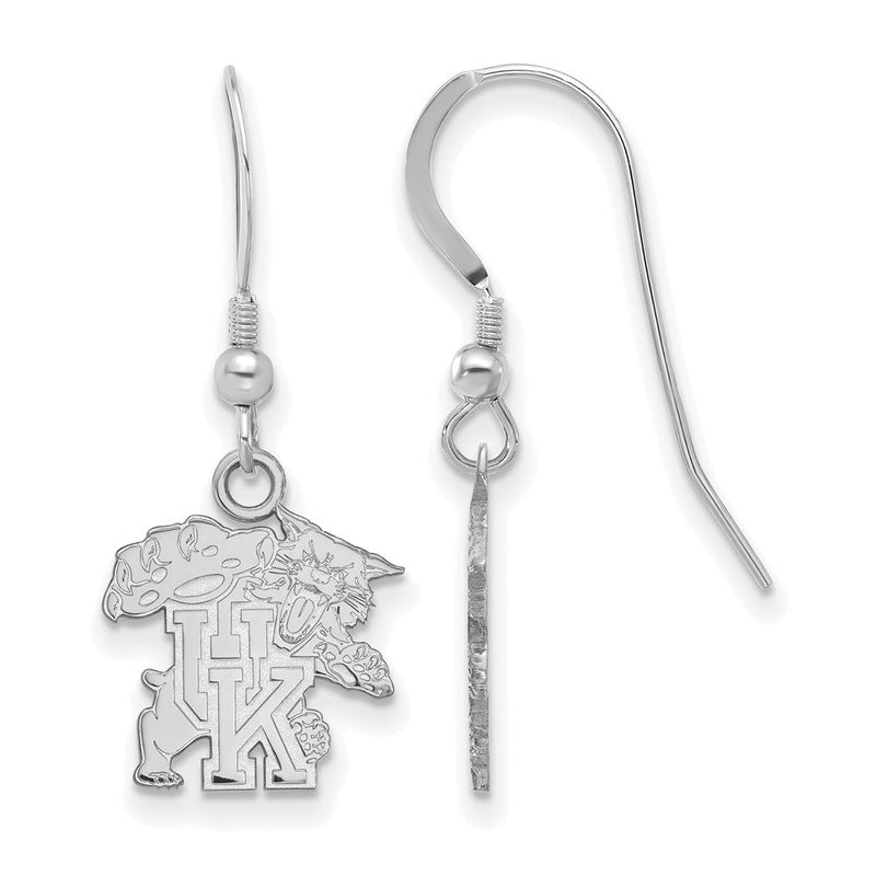 Sterlingsilber Rhodiniert Logoart University Of Kentucky U K Wildkatze Klein Hängend Draht Ohrringe
