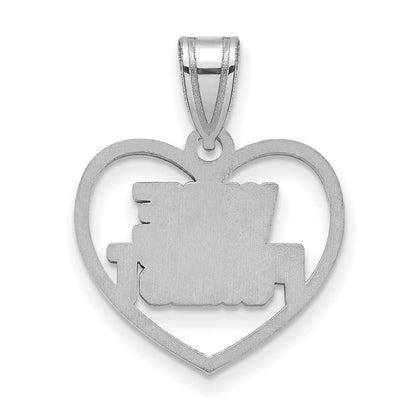 Sterlingsilber Rhodiniert Logoart Wake Forest University W F Deacon Herz Anhänger
