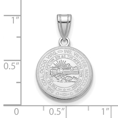 Sterlingsilber Rhodiniert Logoart West Virginia University Mittel Wappen Anhänger