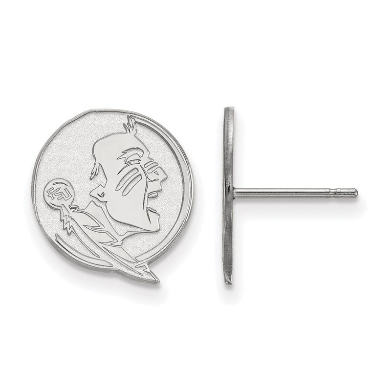 14K Weißgold Logoart Florida State University Seminole Klein Ohrstecker