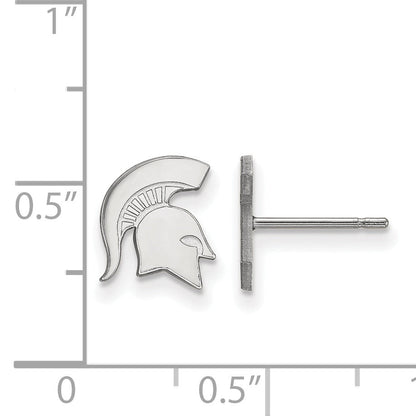 Sterlingsilber Rhodiniert Logoart Michigan State University Spartan Extra Klein Ohrstecker