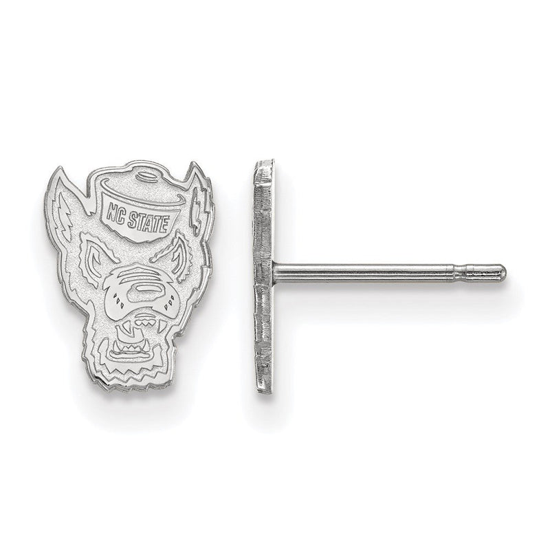 Sterlingsilber Rhodiniert Logoart North Carolina State University Wolf Extra Klein Ohrstecker