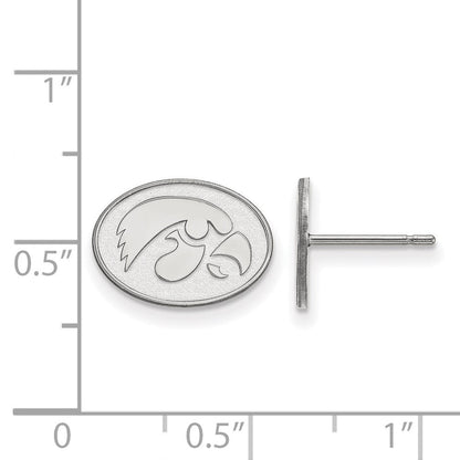 Sterlingsilber Rhodiniert Logoart University Of Iowa Hawk Extra Klein Oval Ohrstecker