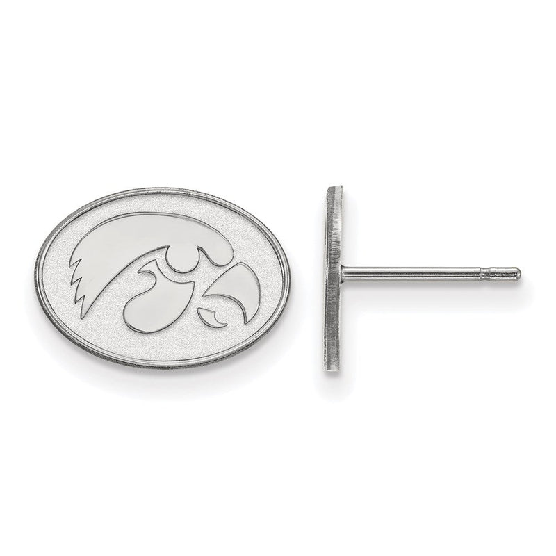 Sterlingsilber Rhodiniert Logoart University Of Iowa Hawk Extra Klein Oval Ohrstecker