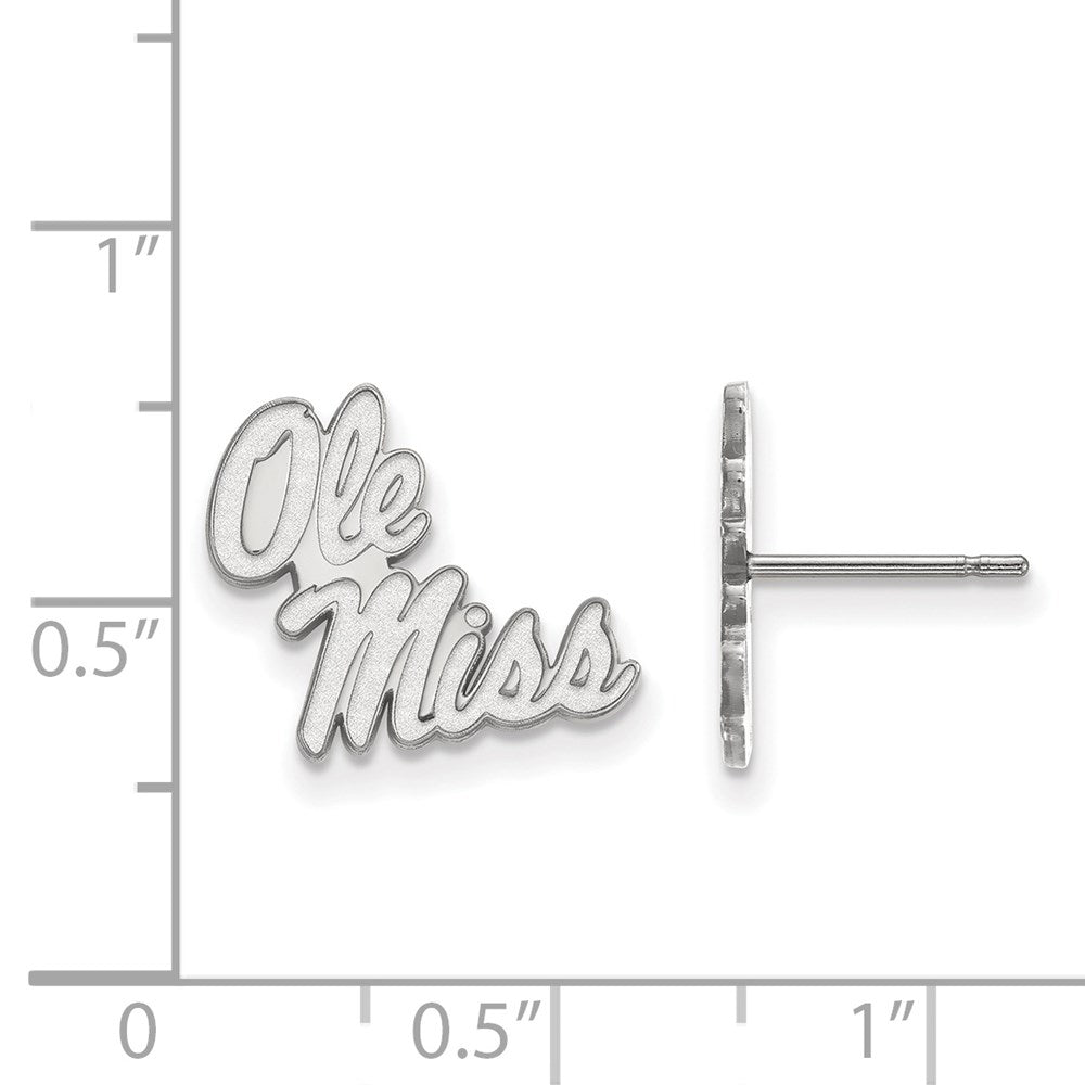 10K Weißgold Logoart University Of Mississippi Ole Miss Klein Ohrstecker