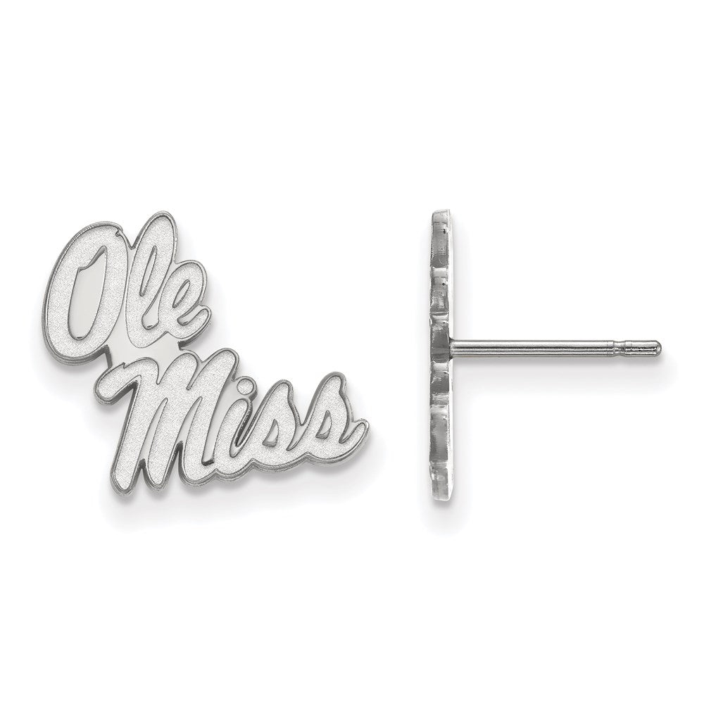 10K Weißgold Logoart University Of Mississippi Ole Miss Klein Ohrstecker