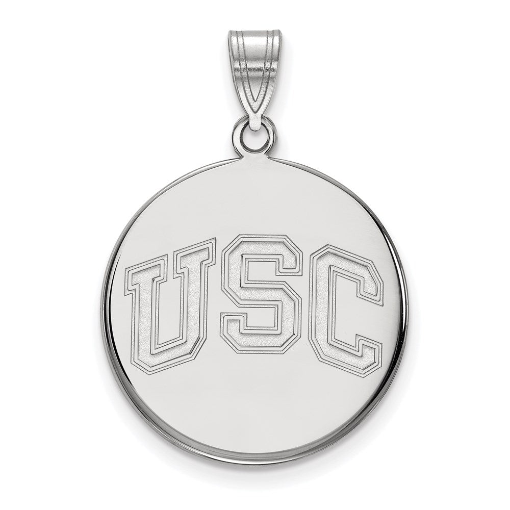 10K Weißgold University Of Southern California U S C Groß Plättchen Anhänger
