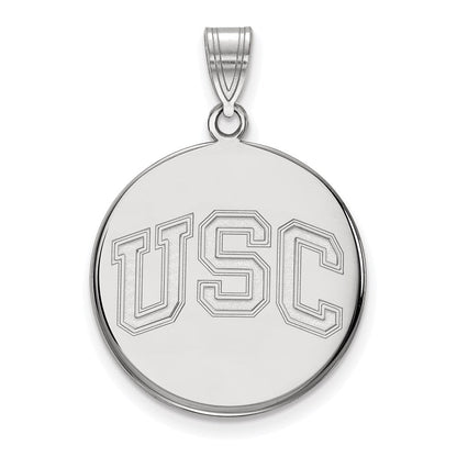 10K Weißgold University Of Southern California U S C Groß Plättchen Anhänger