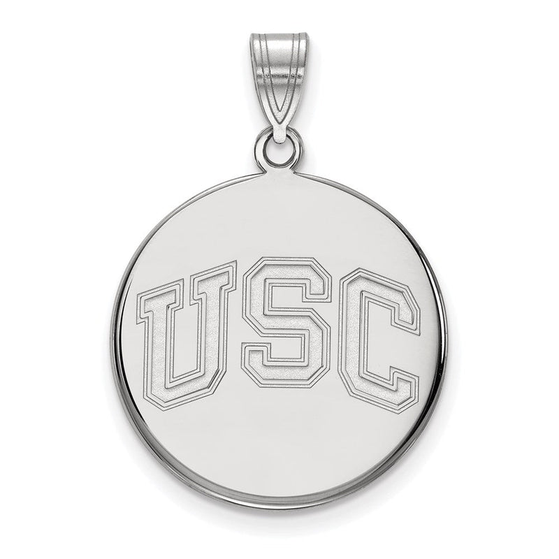 10K Weißgold University Of Southern California U S C Groß Plättchen Anhänger