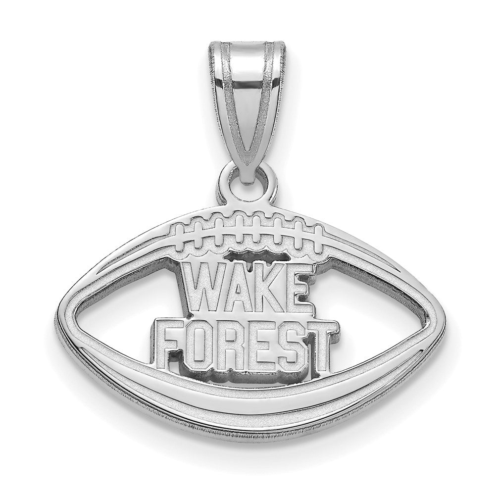 Sterlingsilber Rhodiniert Logoart Wake Forest University W F Deacon Football Anhänger