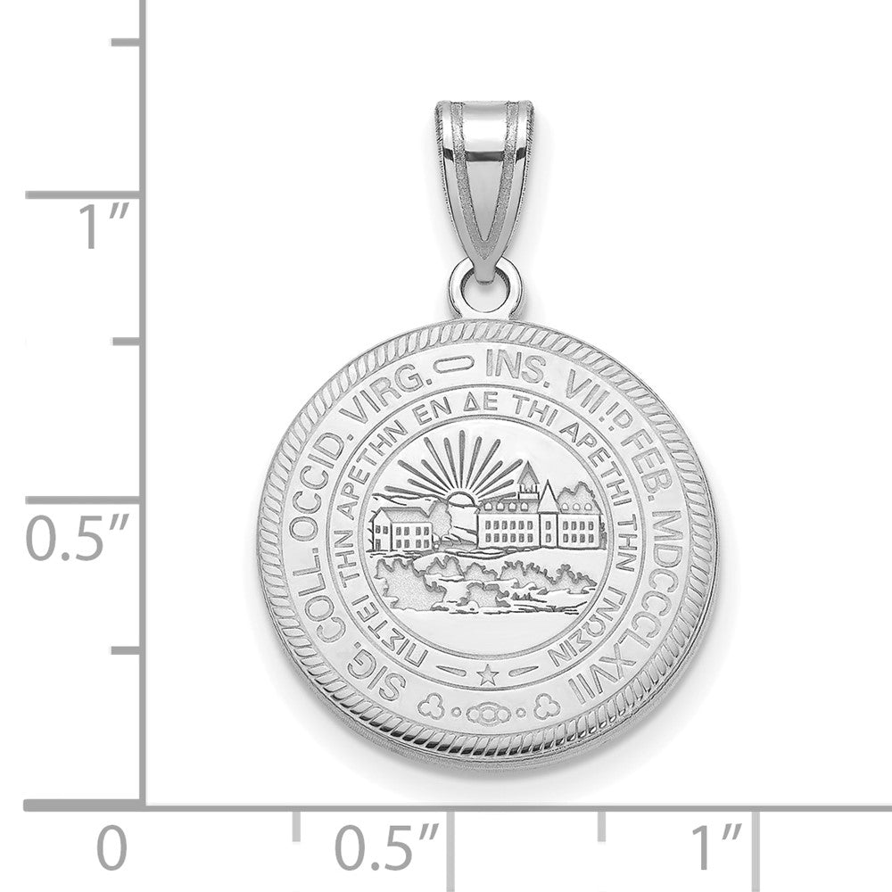 Sterlingsilber Rhodiniert Logoart West Virginia University Groß Wappen Anhänger
