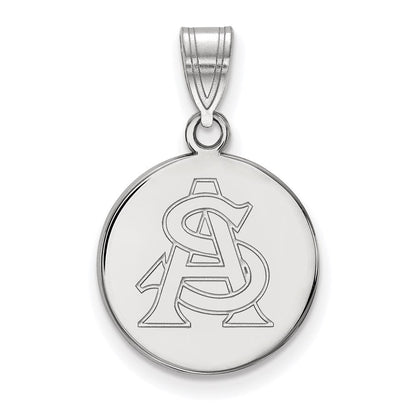 Sterlingsilber Rhodiniert Logoart Arizona State University A S Mittel Plättchen Anhänger