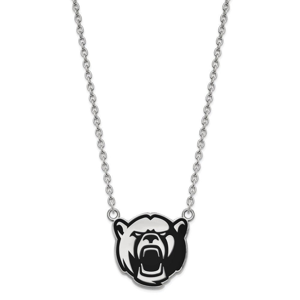 Sterlingsilber Rhodiniert Logoart Baylor University Groß Emailliert Anhänger 18 Zoll Halskette