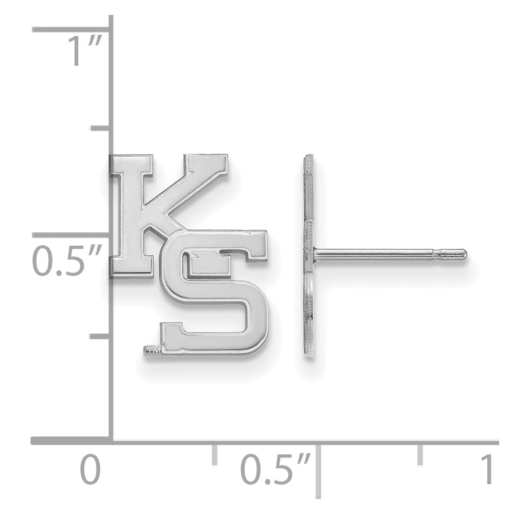 Sterlingsilber Rhodiniert Logoart Kansas State University K S Klein Ohrstecker