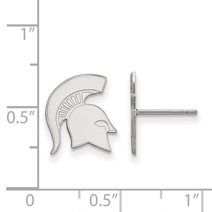 Sterlingsilber Rhodiniert Logoart Michigan State University Spartan Klein Ohrstecker