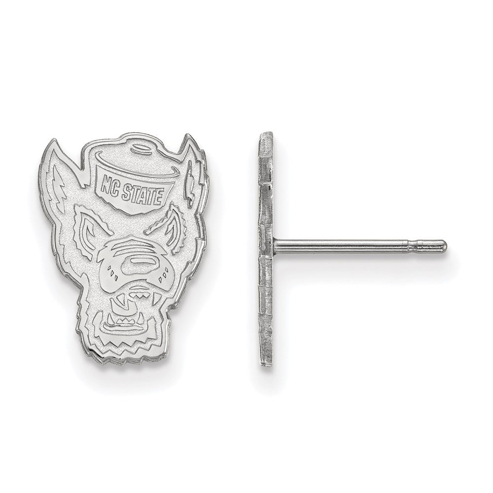 10K Weißgold Logoart North Carolina State University Wolf Klein Ohrstecker