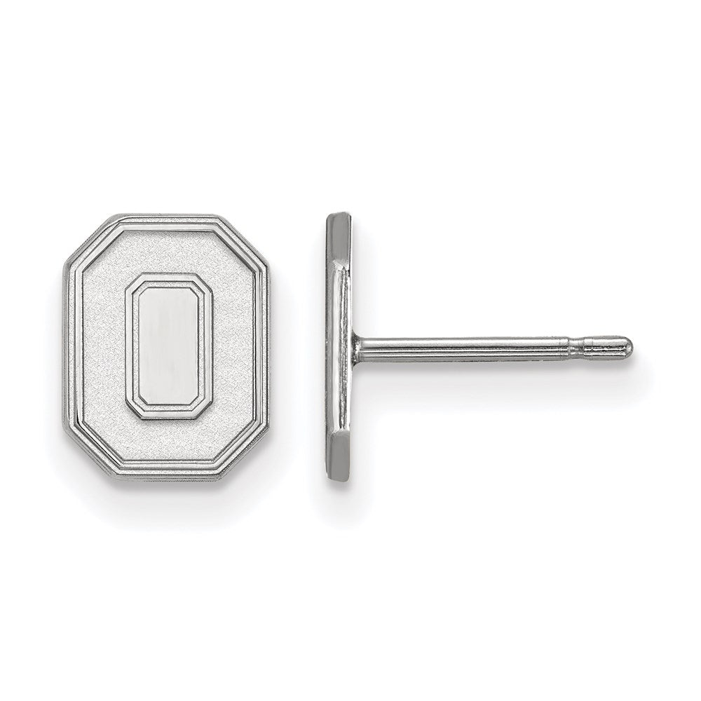 Sterlingsilber Rhodiniert Logoart The Ohio State University Buchstabe O Extra Klein Ohrstecker