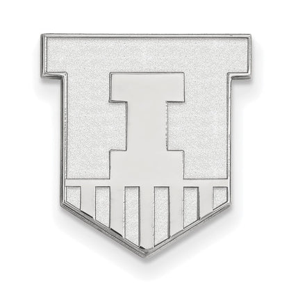 14K Weißgold Logoart University Of Illinois Victory Abzeichen Anstecknadel