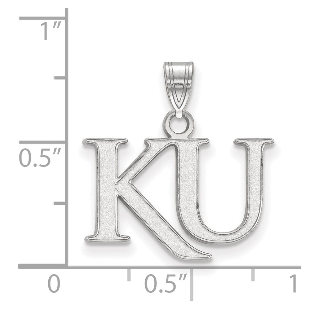10K Weißgold Logoart University Of Kansas K U Klein Anhänger