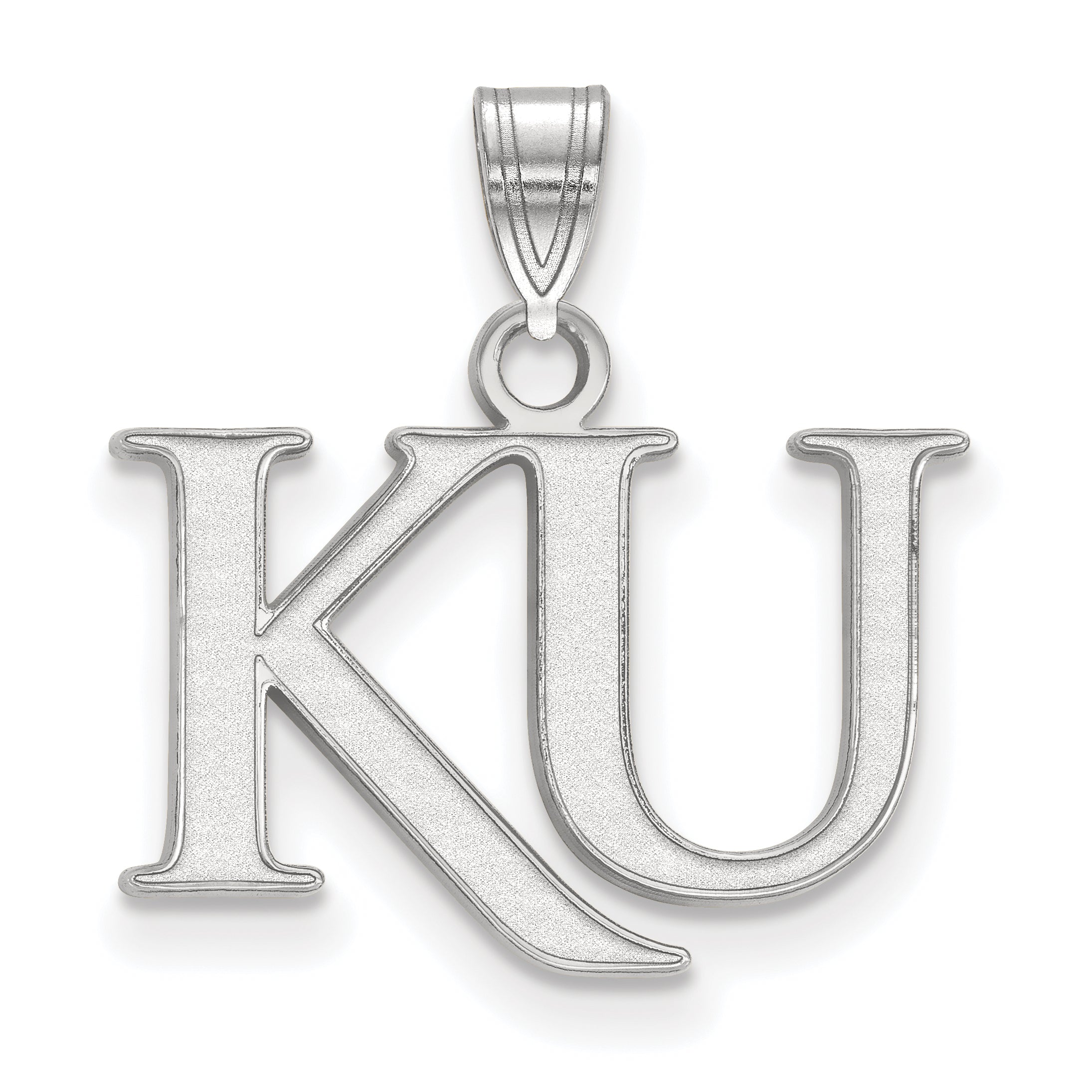 Sterlingsilber Rhodiniert Logoart University Of Kansas K U Klein Anhänger